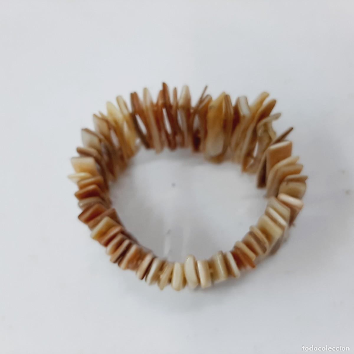 Joyeria: Pulsera el&aacute;stica de lamels de n&aacute;car vintage(2.2) - Foto 3