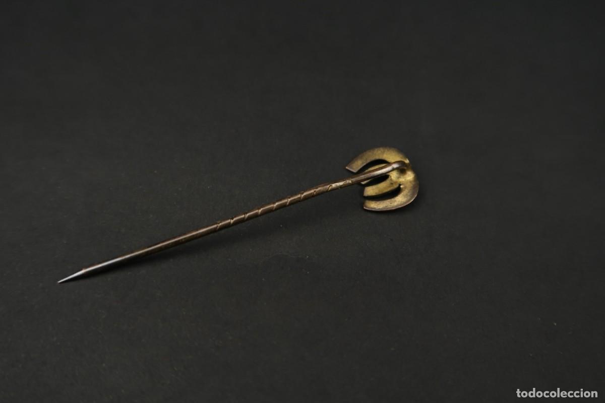 Joyeria: Antiguo Broche de Aguja de Plata y Oro - Foto 4