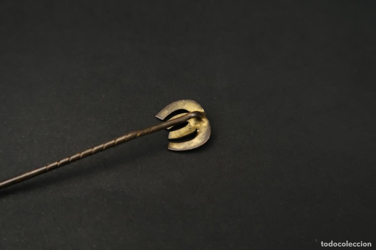 Joyeria: Antiguo Broche de Aguja de Plata y Oro - Foto 5