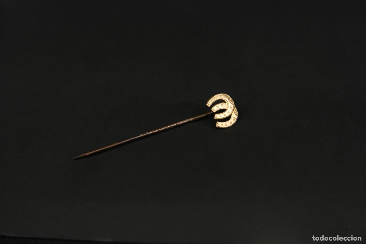 Joyeria: Antiguo Broche de Aguja de Plata y Oro - Foto 6