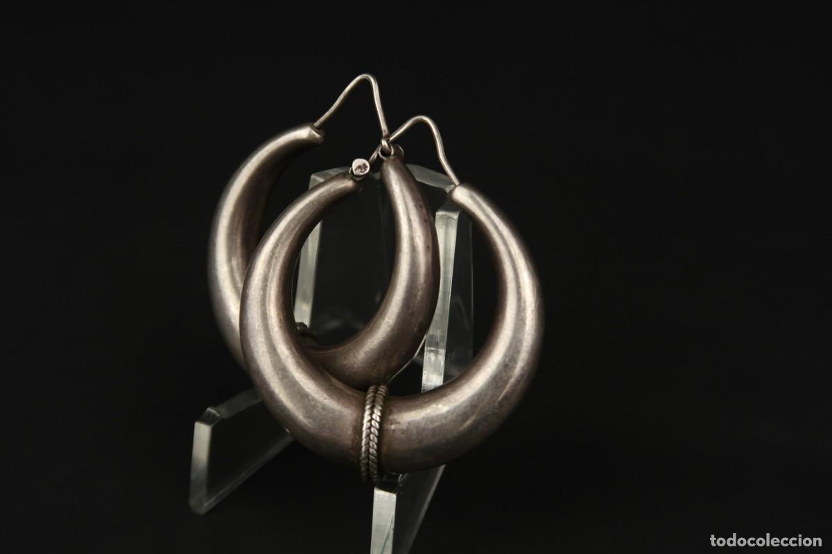 Joyeria: Antiguos Pendientes Etnicos de Plata - Foto 3
