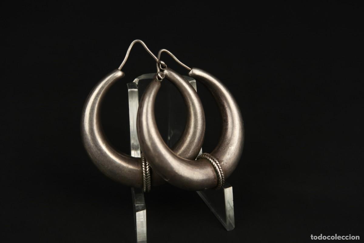 Joyeria: Antiguos Pendientes Etnicos de Plata - Foto 4