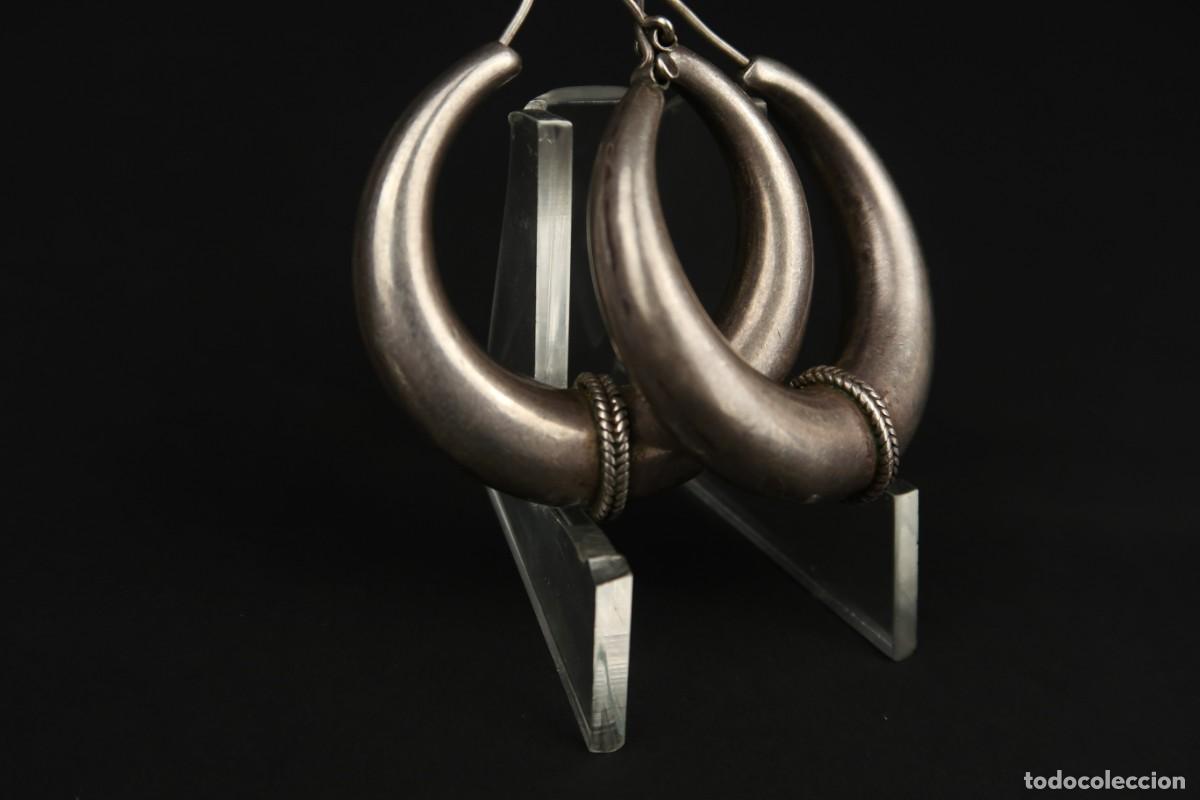 Joyeria: Antiguos Pendientes Etnicos de Plata - Foto 5