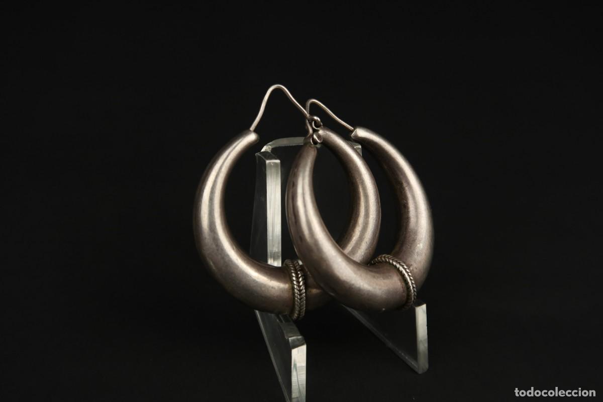 Joyeria: Antiguos Pendientes Etnicos de Plata - Foto 6
