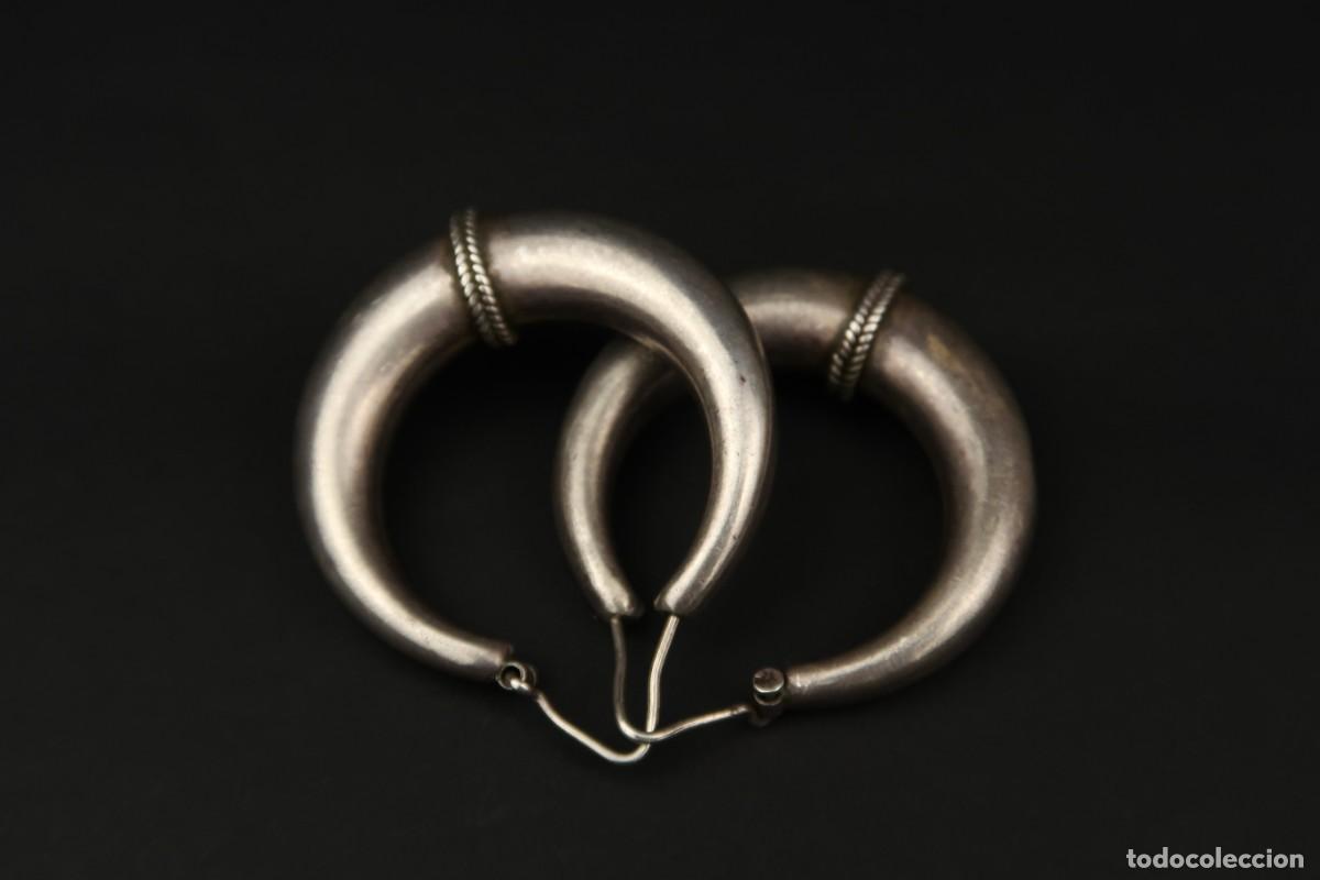 Joyeria: Antiguos Pendientes Etnicos de Plata - Foto 7