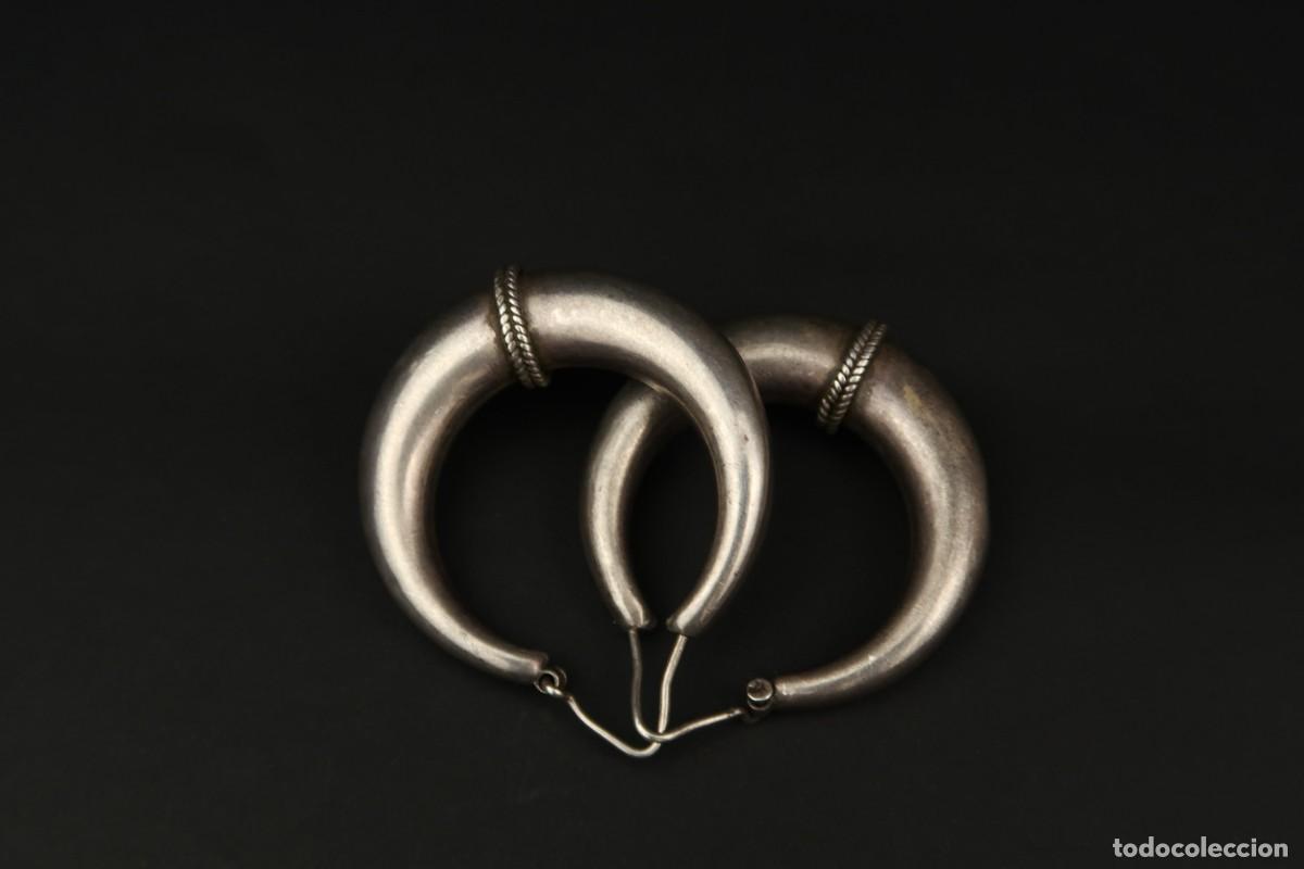 Joyeria: Antiguos Pendientes Etnicos de Plata - Foto 8