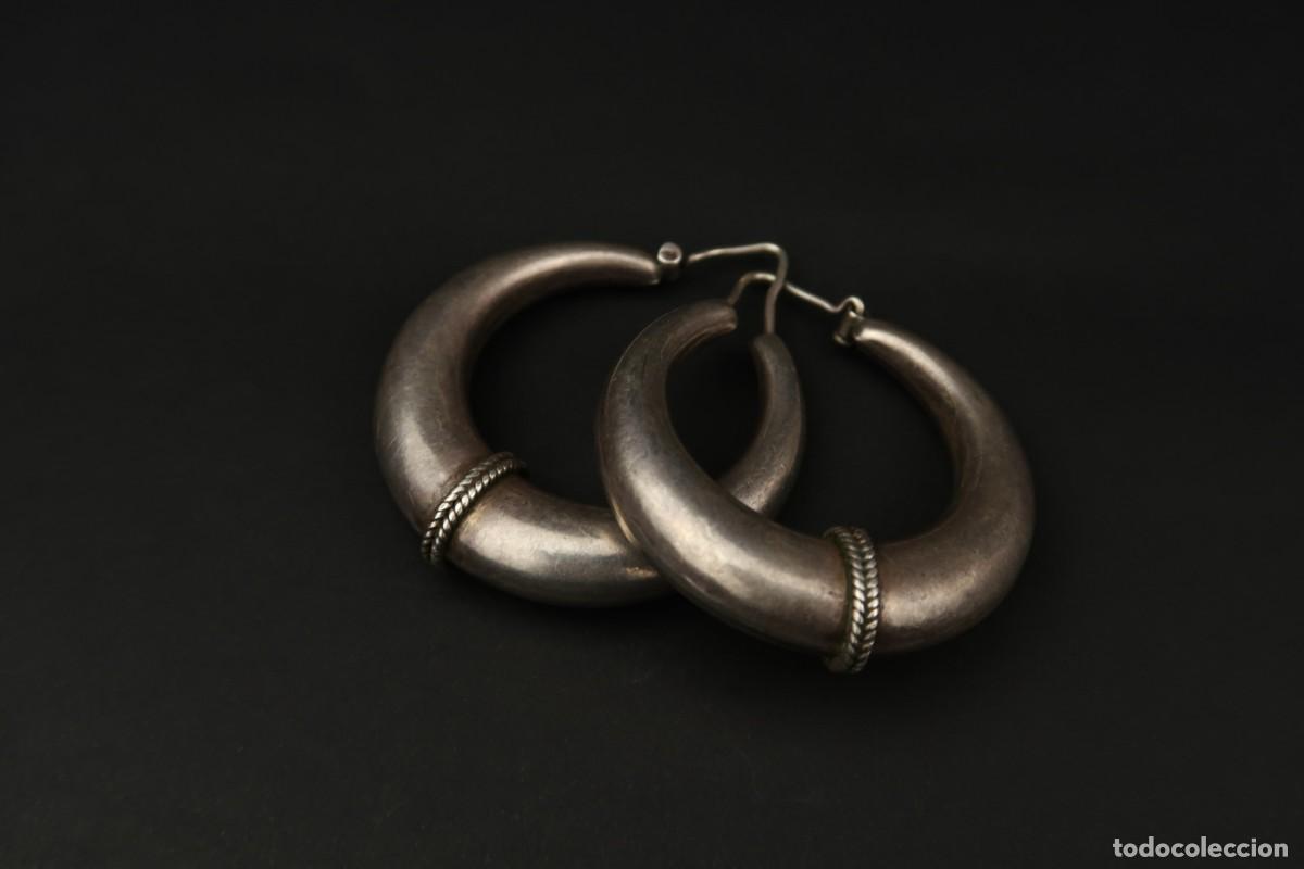 Joyeria: Antiguos Pendientes Etnicos de Plata - Foto 9