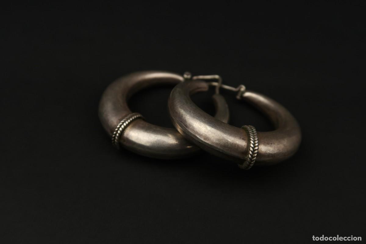 Joyeria: Antiguos Pendientes Etnicos de Plata - Foto 10