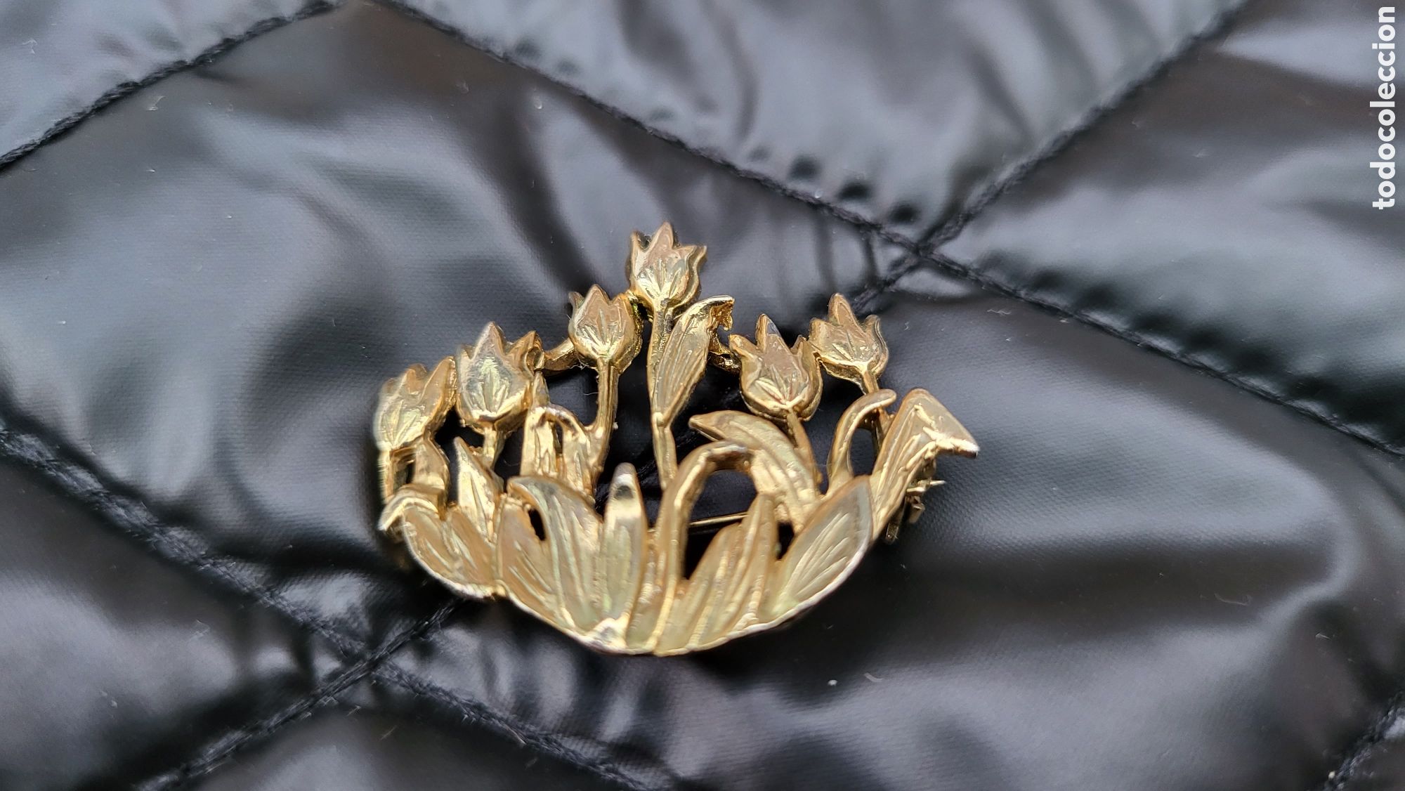 Joyeria: ANTIGUO BROCHE TULIPANES - Foto 2