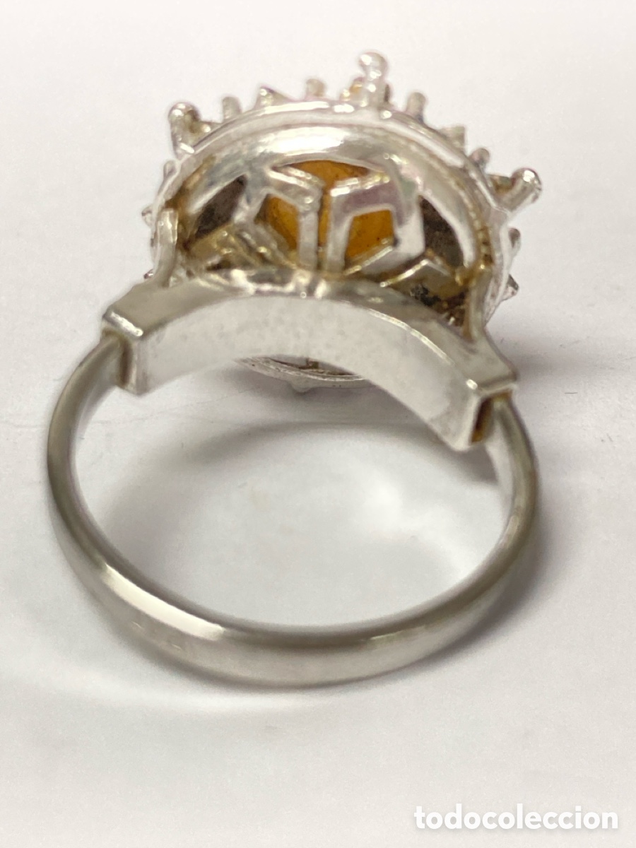 Joyeria: ANILLO ART DECO PLATA Y PERLA EN FORMA DE FLOR/S94 - Foto 7