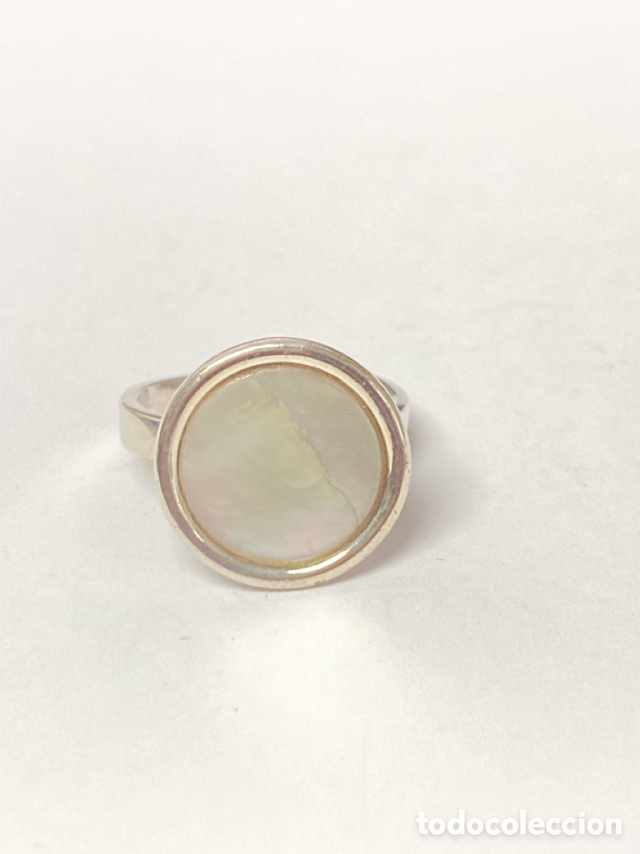 Joyeria: Anillo de plata y nacar /S94 - Foto 4