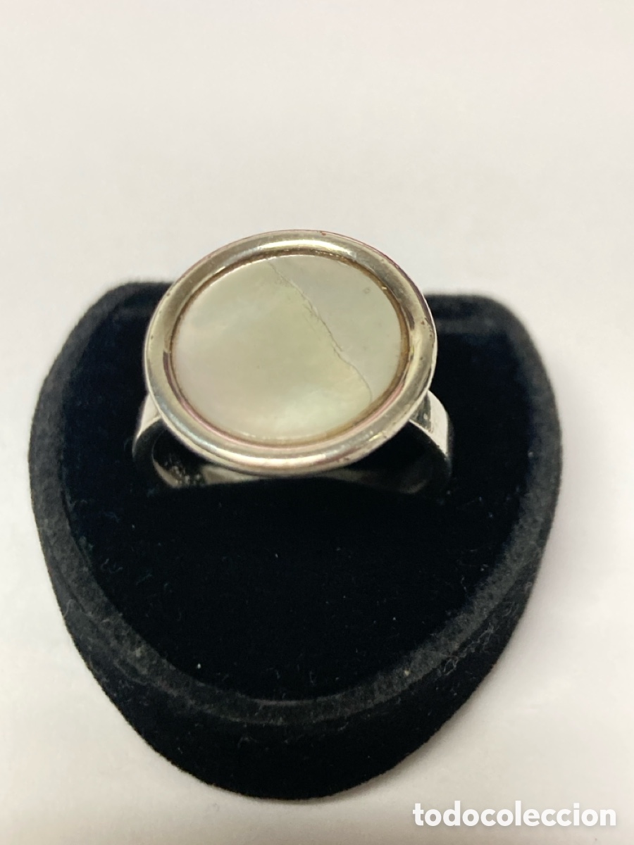 Joyeria: Anillo de plata y nacar /S94 - Foto 1