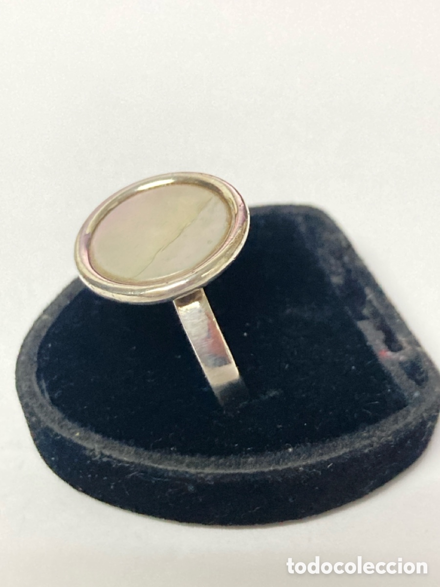 Joyeria: Anillo de plata y nacar /S94 - Foto 2