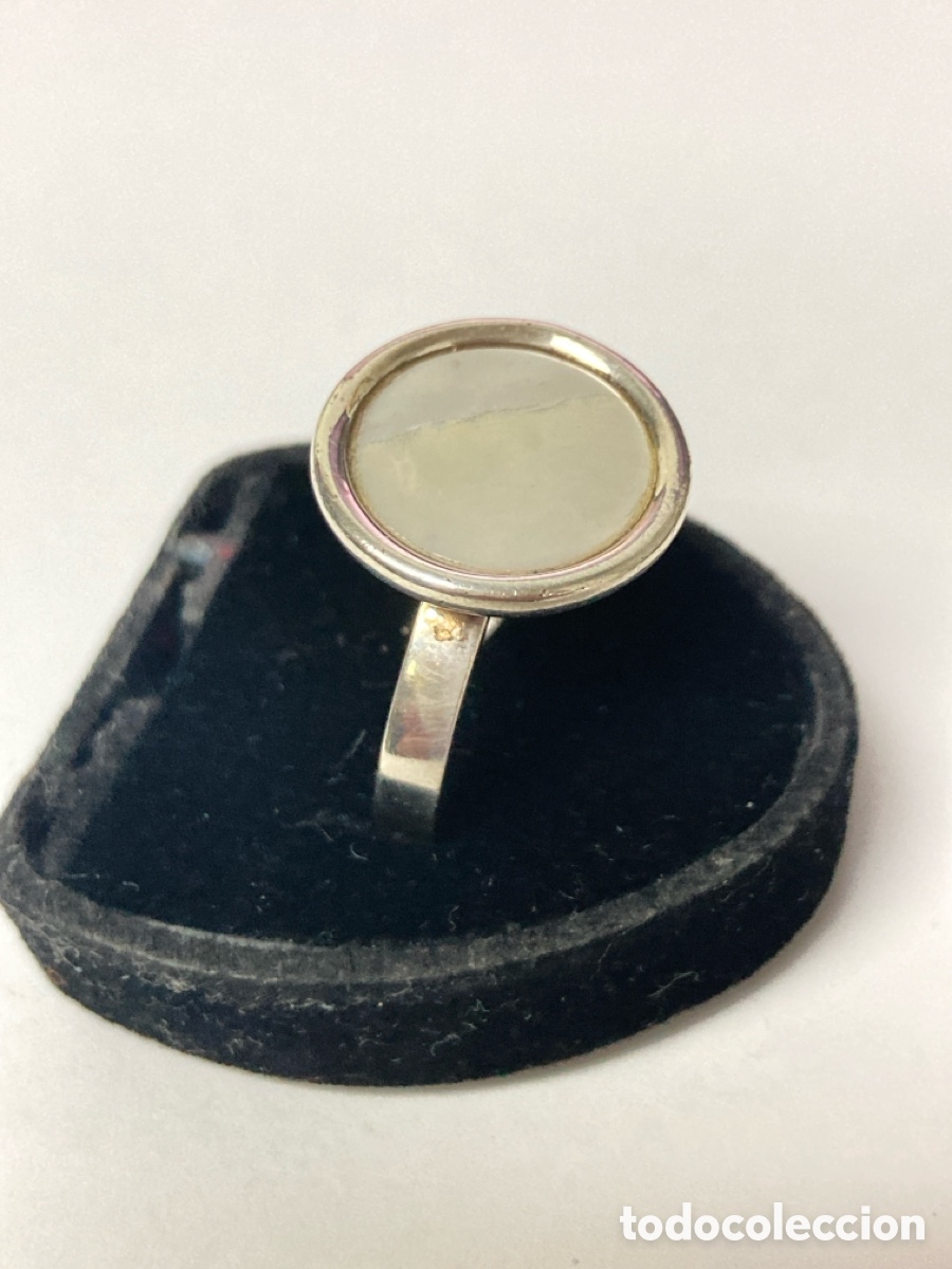 Joyeria: Anillo de plata y nacar /S94 - Foto 3