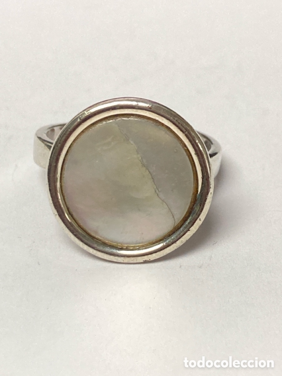 Joyeria: Anillo de plata y nacar /S94 - Foto 5