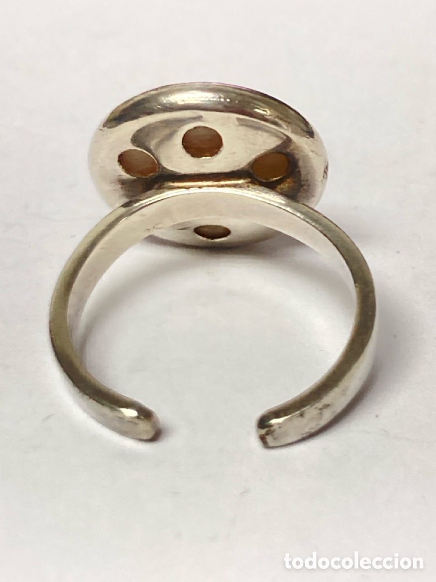 Joyeria: Anillo de plata y nacar /S94 - Foto 6