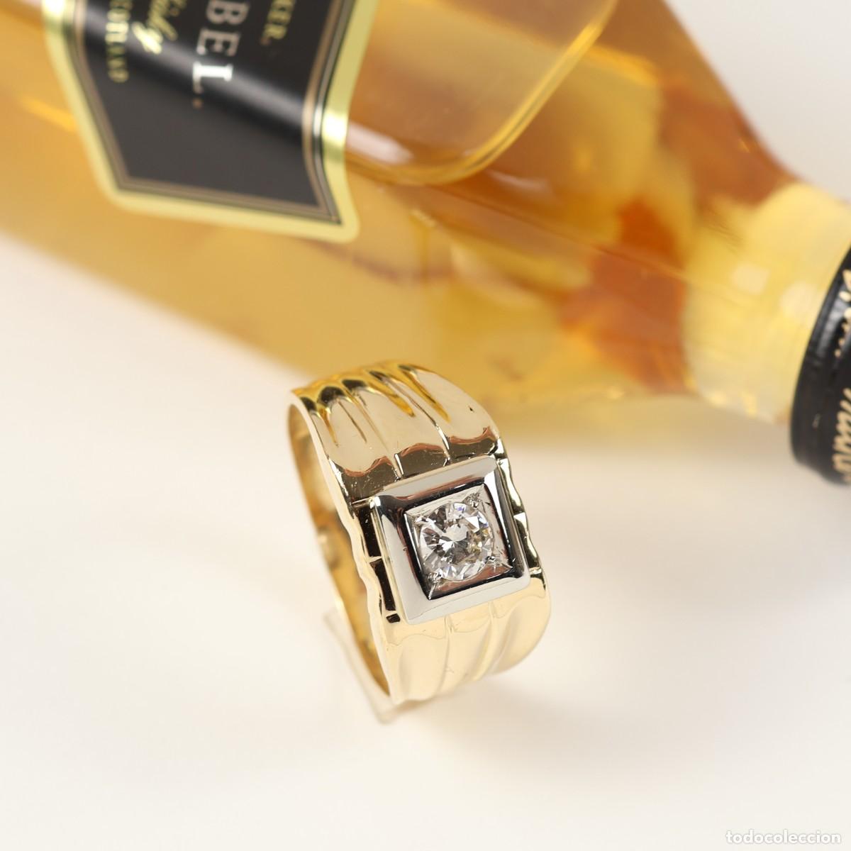Joyeria: Anillo sello oro y diamante - Foto 1