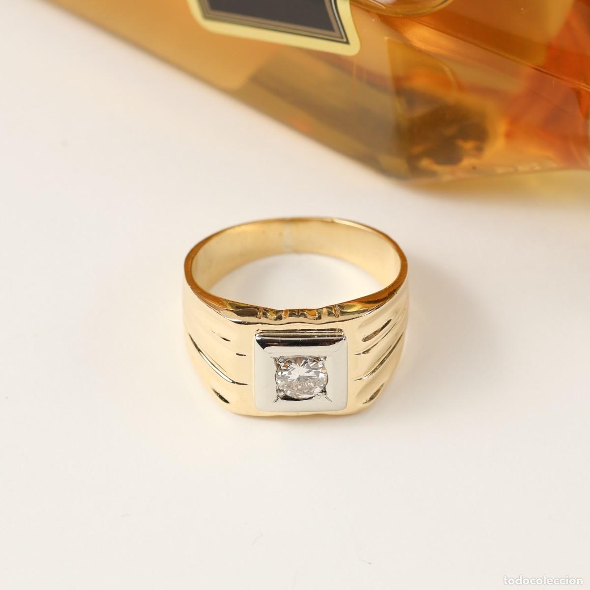 Joyeria: Anillo sello oro y diamante - Foto 2