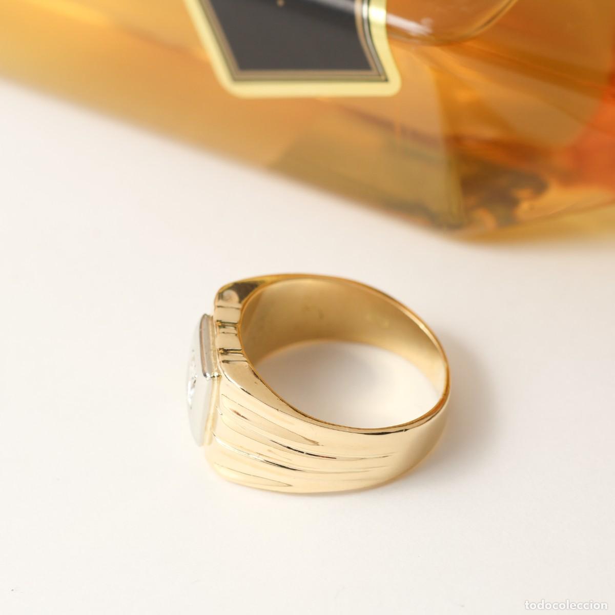 Joyeria: Anillo sello oro y diamante - Foto 3
