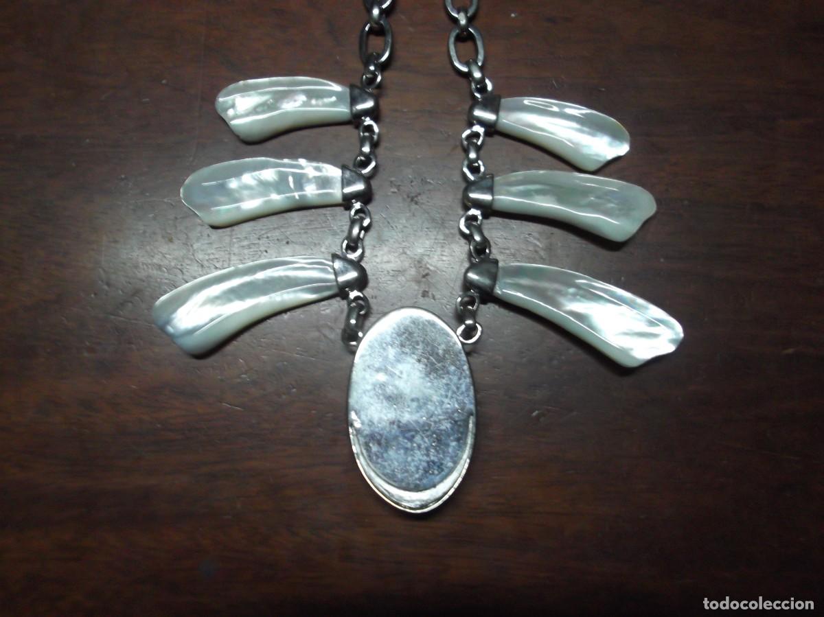 Joyeria: Collar de plata rodiada y nacar.Luxenter,vintage - Foto 7