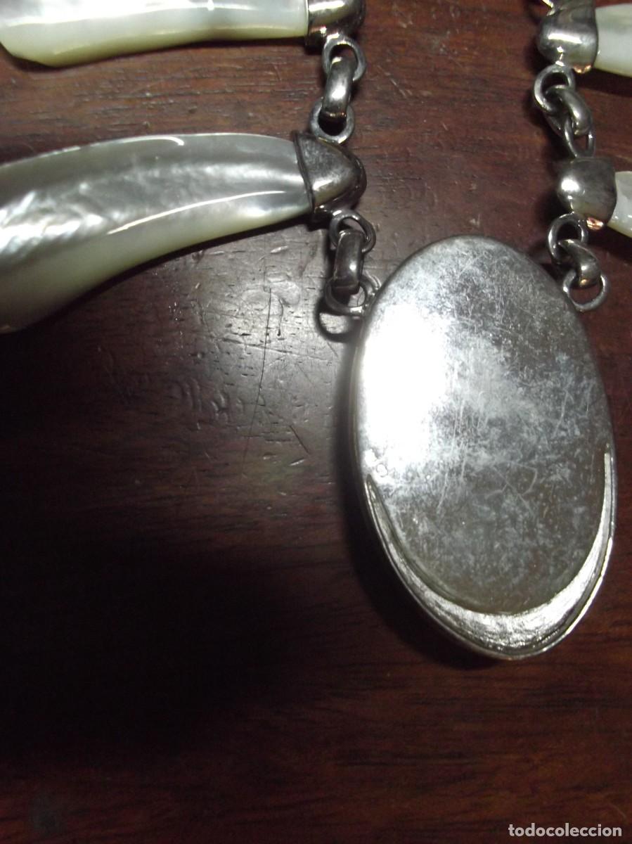 Joyeria: Collar de plata rodiada y nacar.Luxenter,vintage - Foto 9