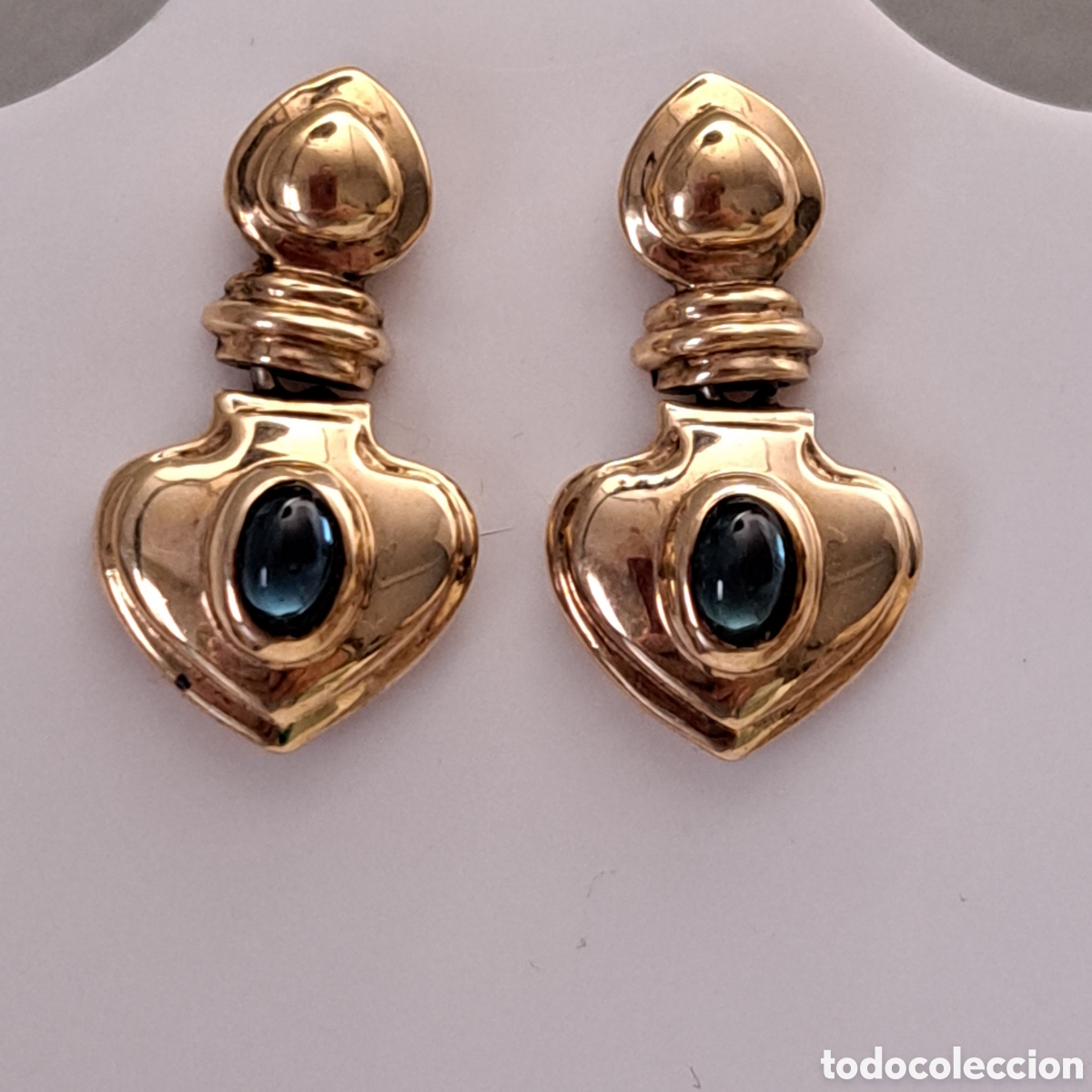 Joyeria: ESPECTACULARES PENDIENTES DE PLATA CON TOPACIO. ART DECO. REF S4 MICAJ - Foto 1