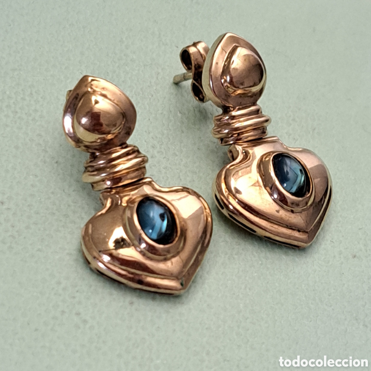 Joyeria: ESPECTACULARES PENDIENTES DE PLATA CON TOPACIO. ART DECO. REF S4 MICAJ - Foto 6