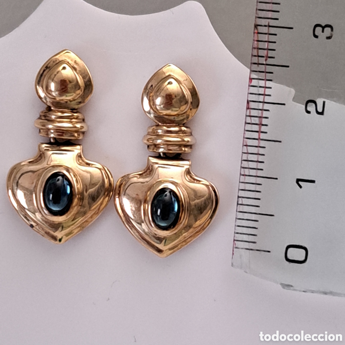 Joyeria: ESPECTACULARES PENDIENTES DE PLATA CON TOPACIO. ART DECO. REF S4 MICAJ - Foto 7