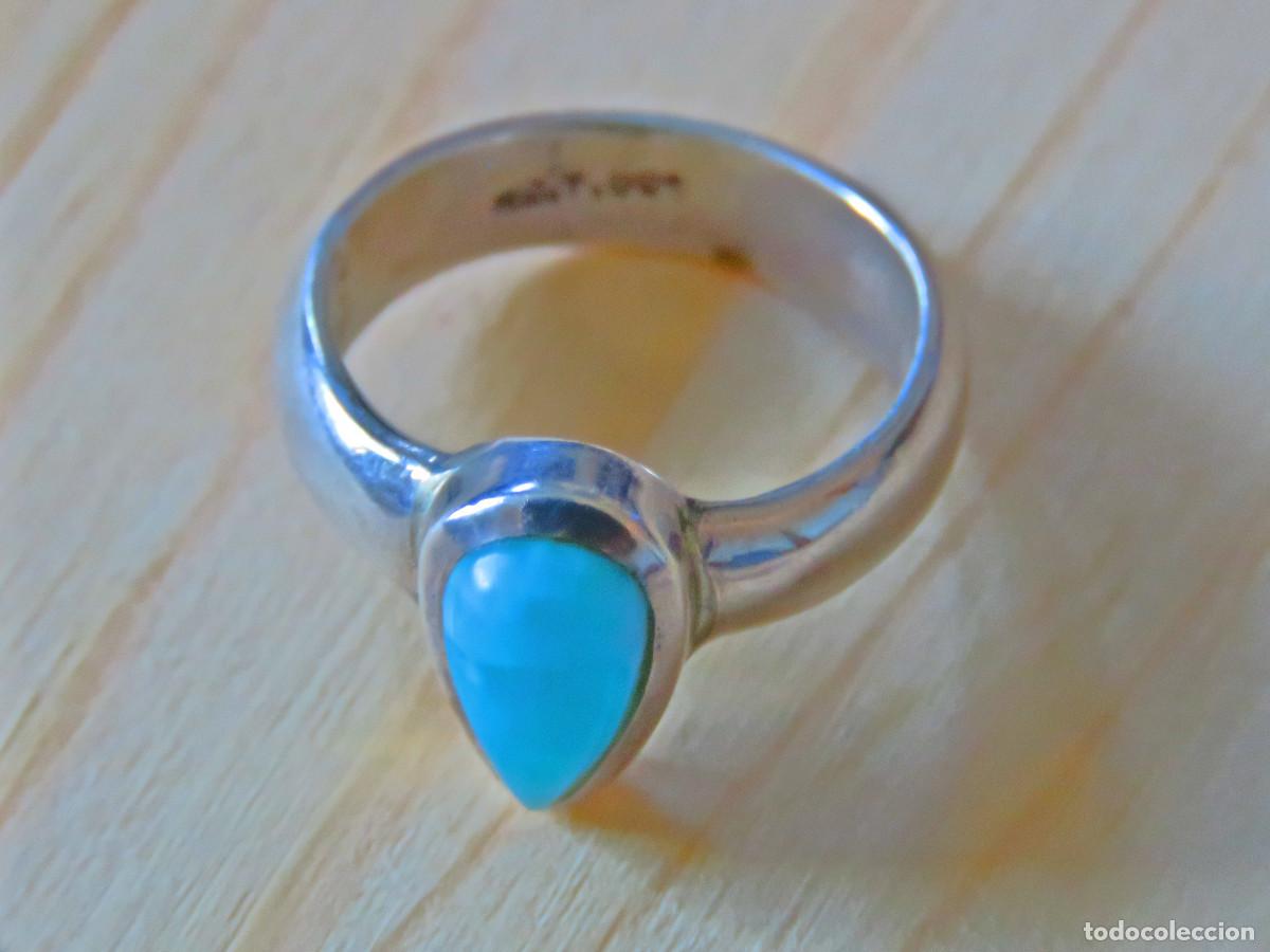 Joyeria: Anillo Larimar Autentico Grado AAA+ Plata 925 - Foto 1