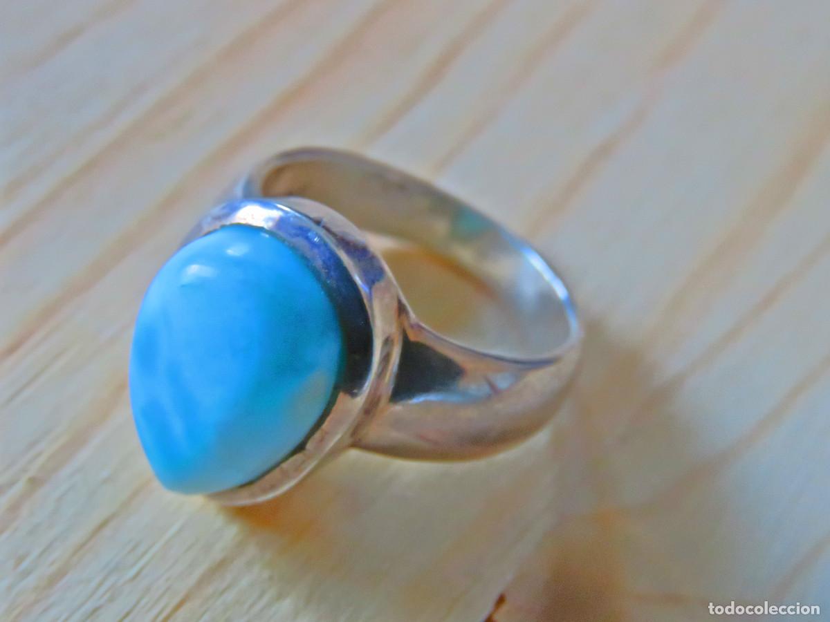 Joyeria: Anillo Larimar Autentico Grado AAA+ Plata 925 - Foto 1