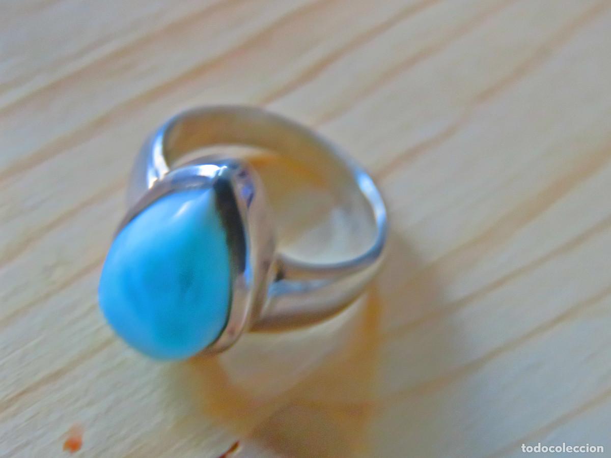 Joyeria: Anillo Larimar Autentico Grado AAA+ Plata 925 - Foto 3