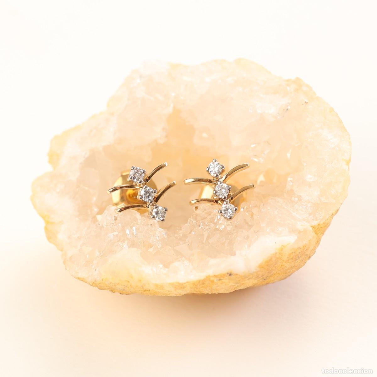 Joyeria: Pendientes de oro y diamantes - Foto 1
