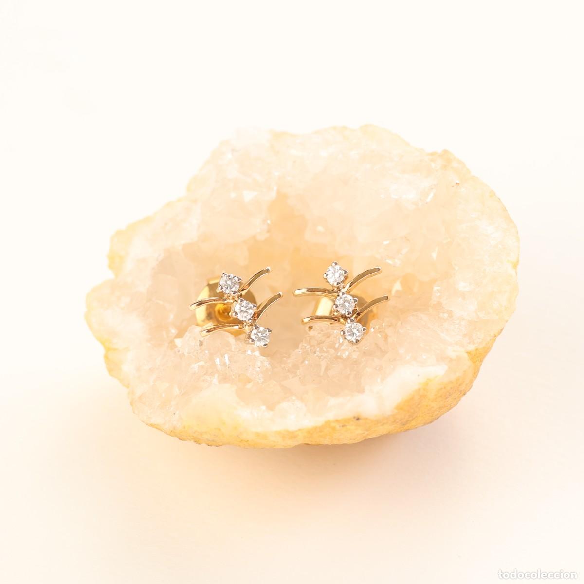 Joyeria: Pendientes de oro y diamantes - Foto 2