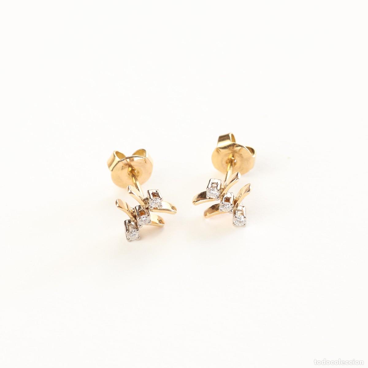 Joyeria: Pendientes de oro y diamantes - Foto 3