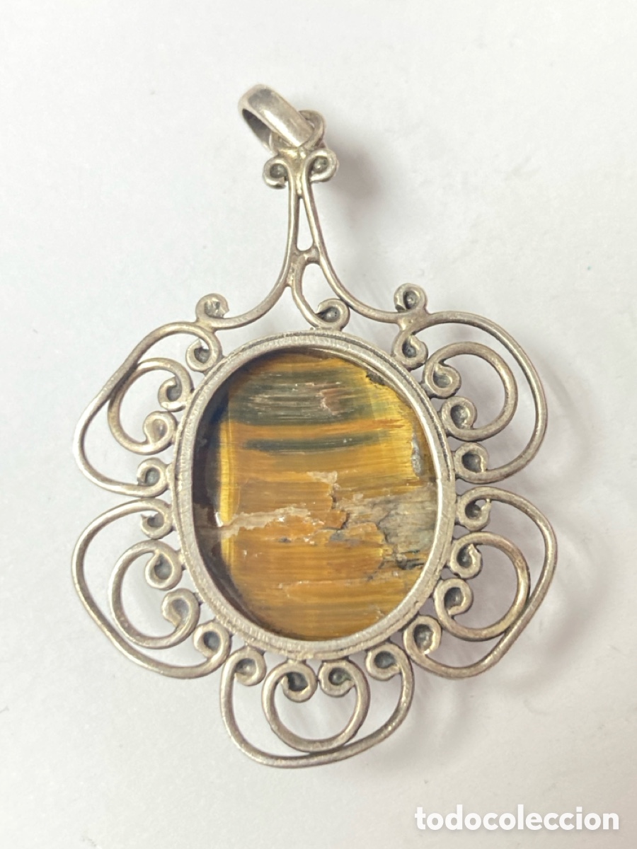 Joyeria: Colgante de plata con ojo de tigre/C38 - Foto 4