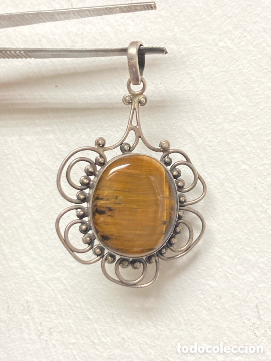 Joyeria: Colgante de plata con ojo de tigre/C38 - Foto 5