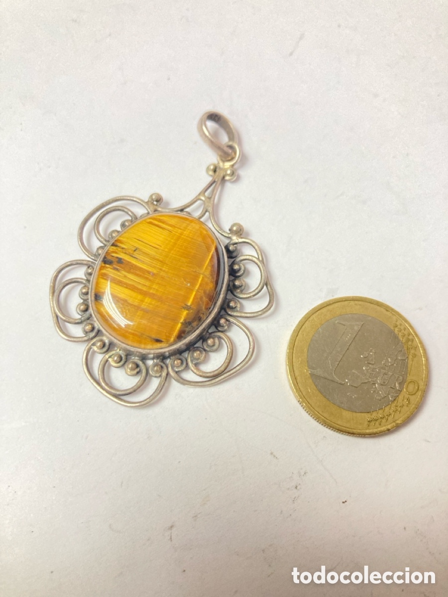 Joyeria: Colgante de plata con ojo de tigre/C38 - Foto 6