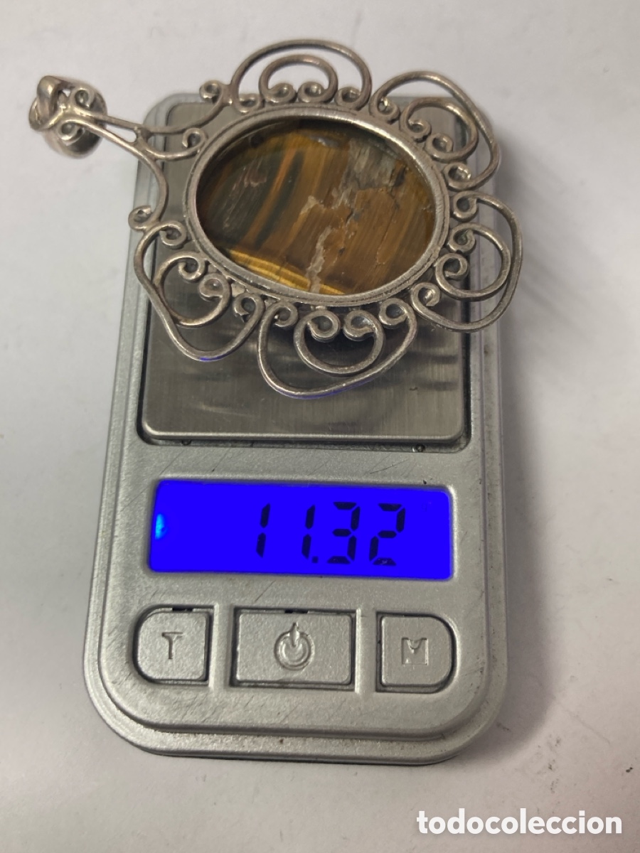 Joyeria: Colgante de plata con ojo de tigre/C38 - Foto 7