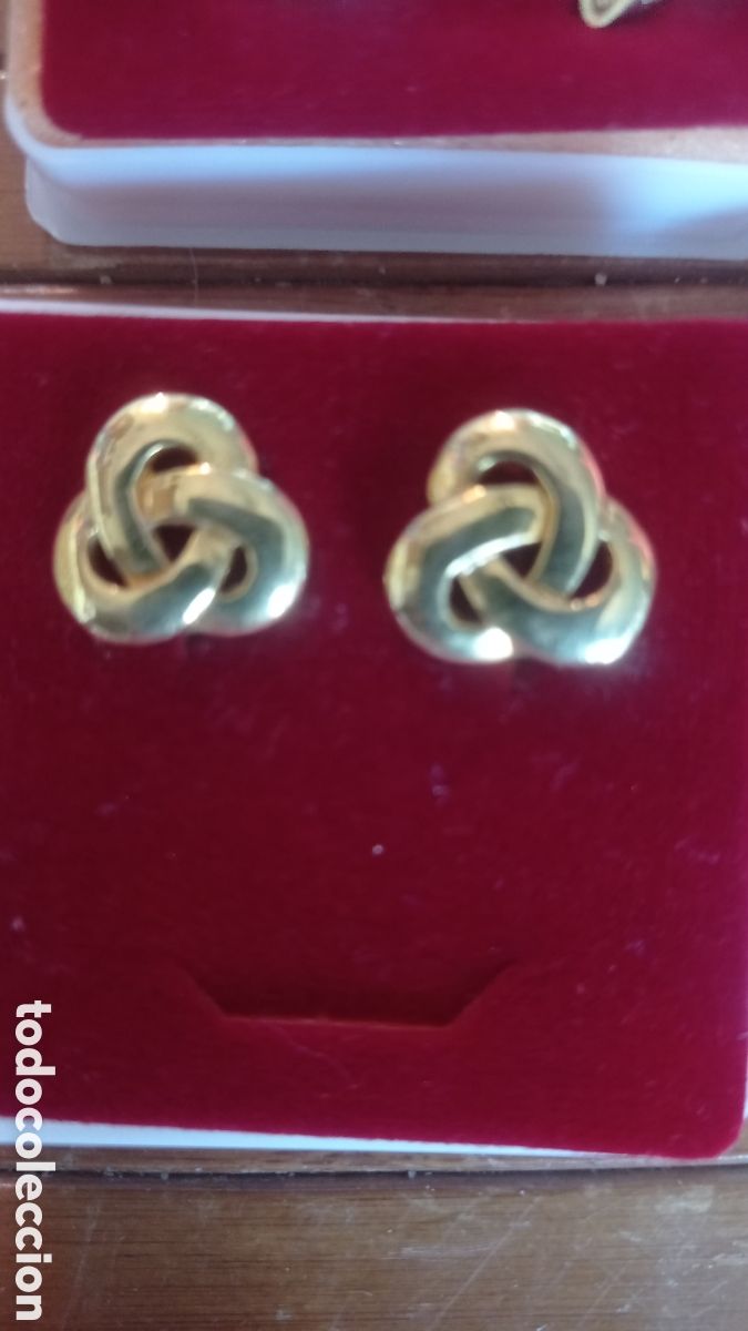 Joyeria: Pendientes chapado oro - Foto 2