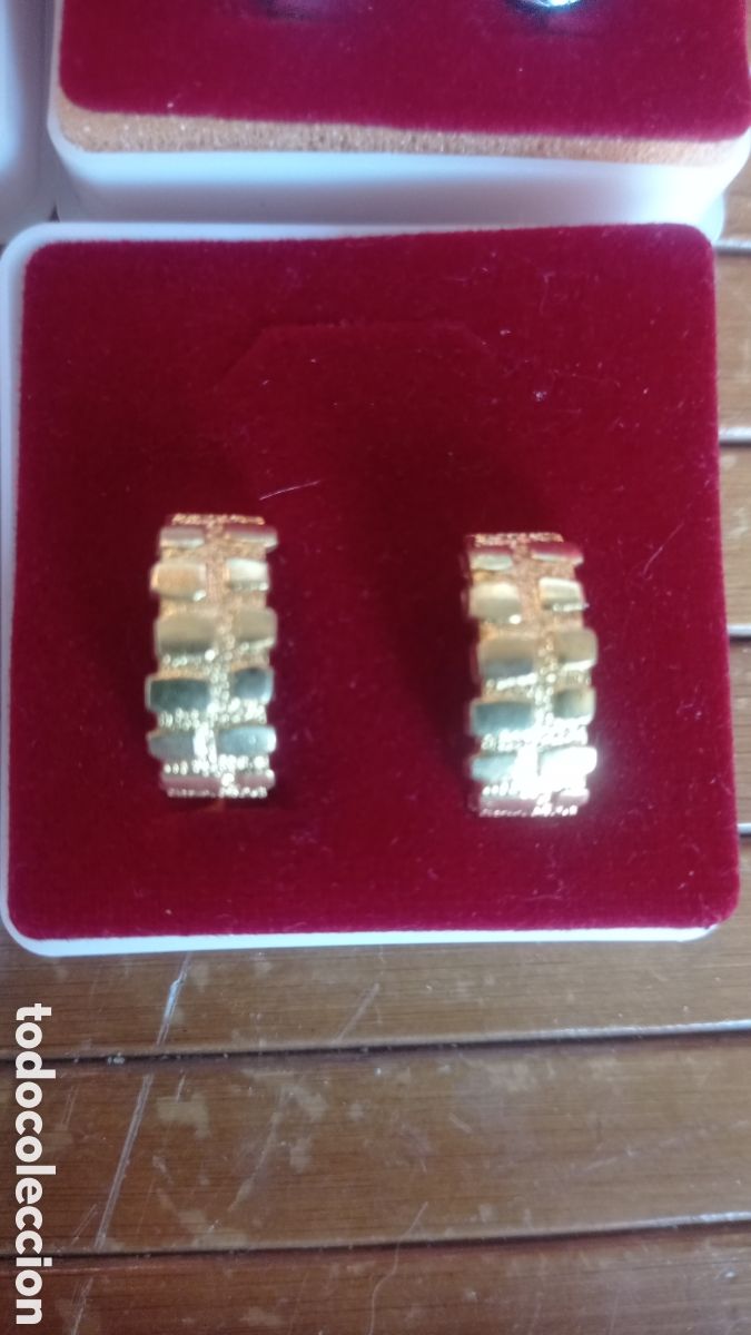 Joyeria: Pendientes chapado oro - Foto 3