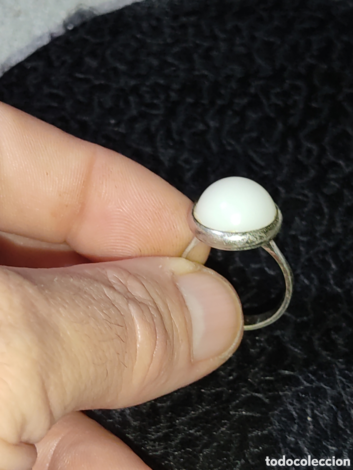 Joyeria: Anillo de plata contrastada y &oacute;nice blanco. - Foto 2