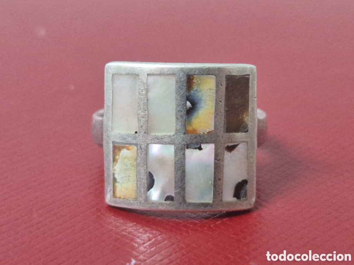 Joyeria: ANILLO DE PLATA DE LEY Y NACAR - Foto 6
