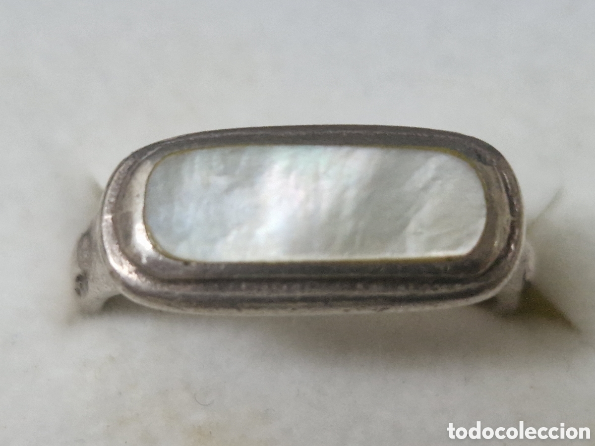 Joyeria: ANILLO DE PLATA DE LEY Y NACAR - Foto 6
