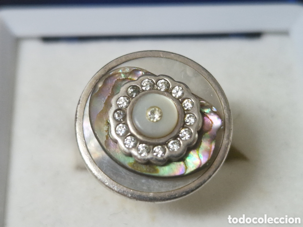 Joyeria: BONITO ANILLO DE PLATA Y NACAR - Foto 2