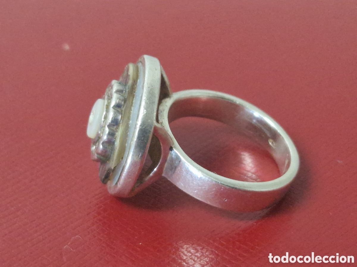 Joyeria: BONITO ANILLO DE PLATA Y NACAR - Foto 6