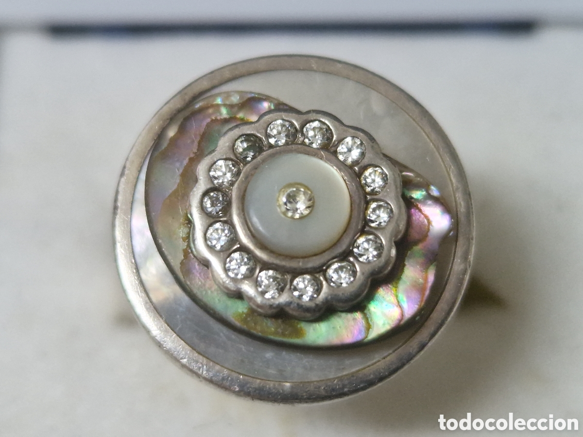 Joyeria: BONITO ANILLO DE PLATA Y NACAR - Foto 1