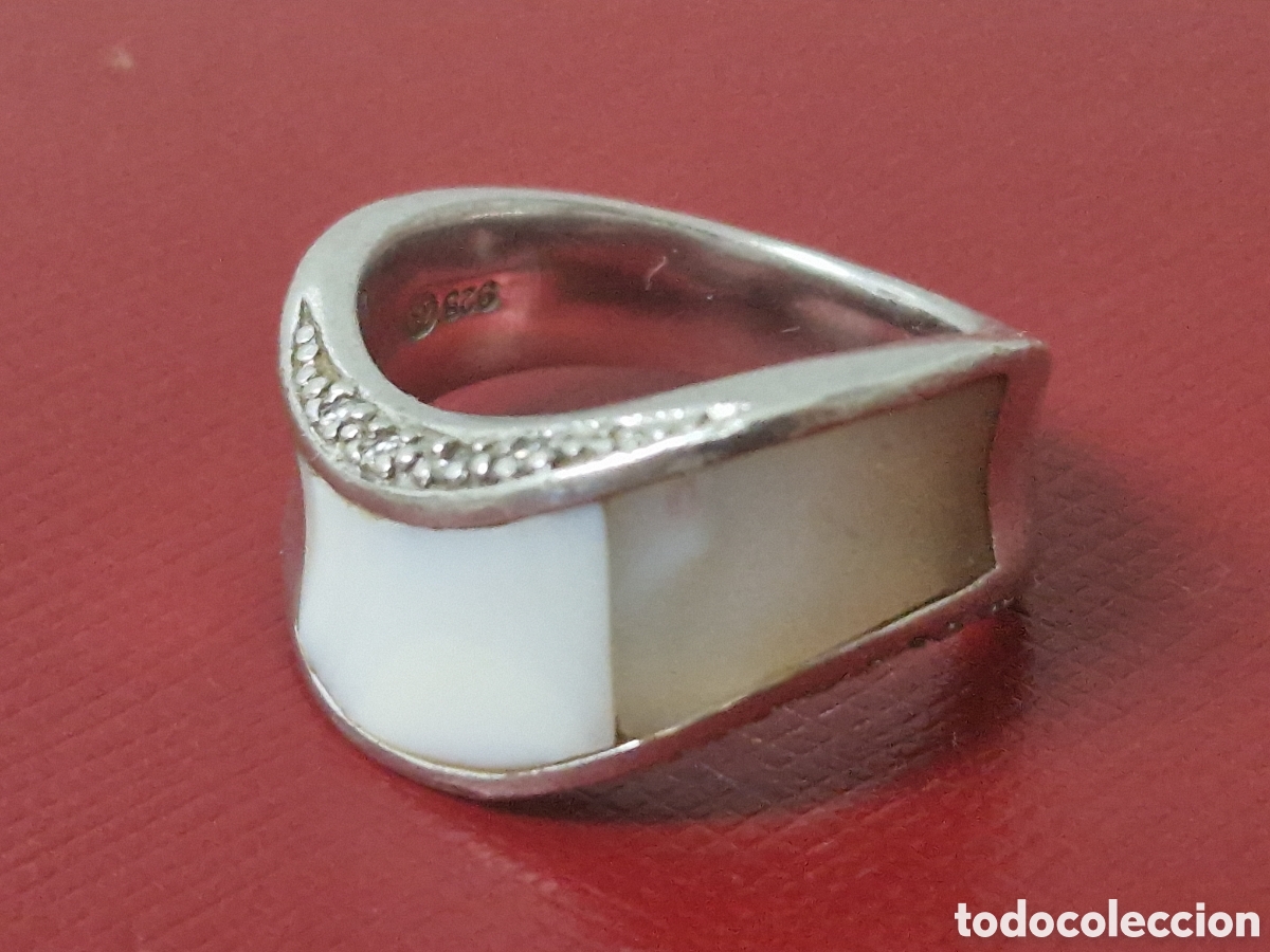 Joyeria: ANILLO DE PLATA DE LEY Y NACAR - Foto 2