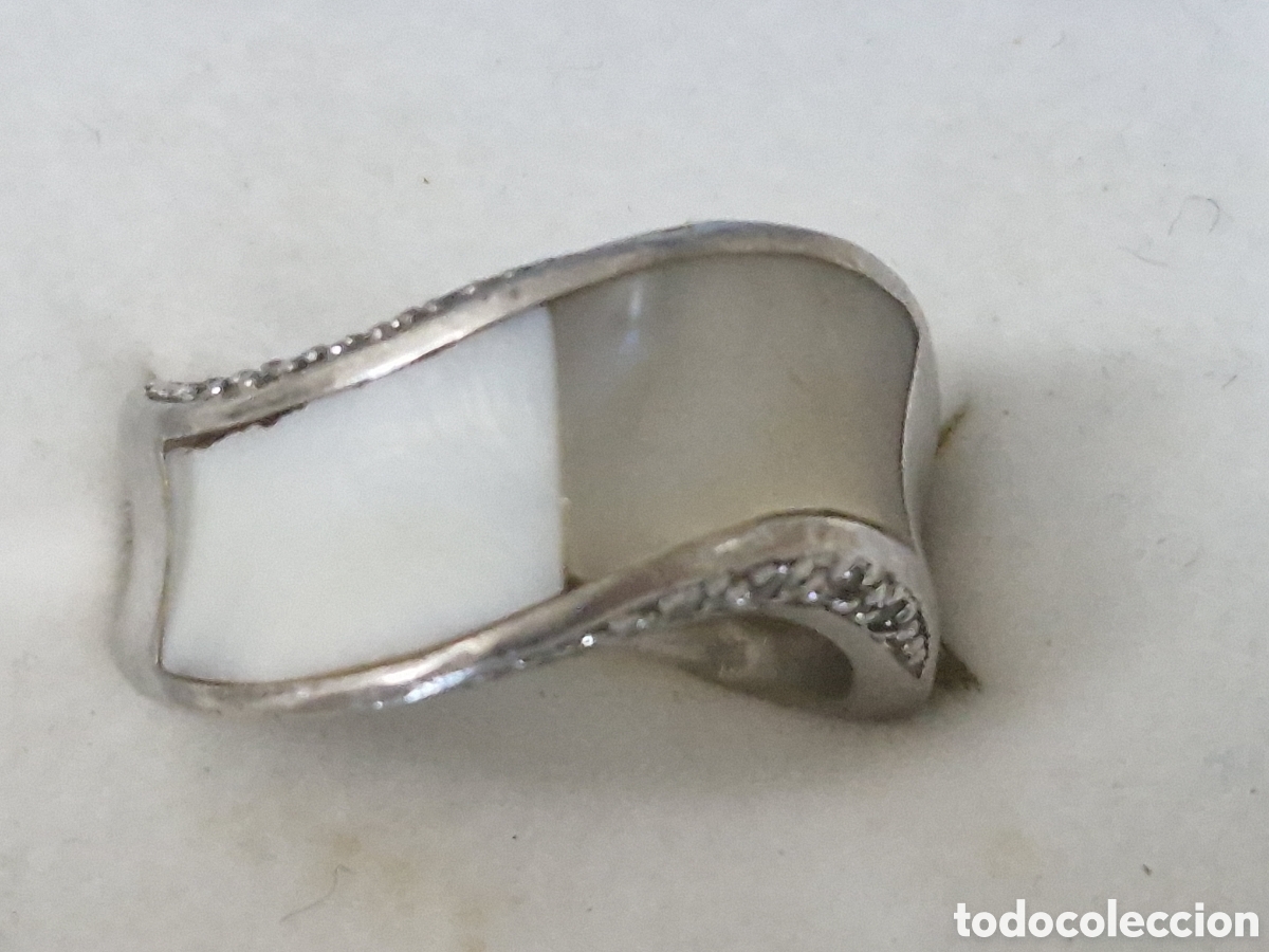 Joyeria: ANILLO DE PLATA DE LEY Y NACAR - Foto 3