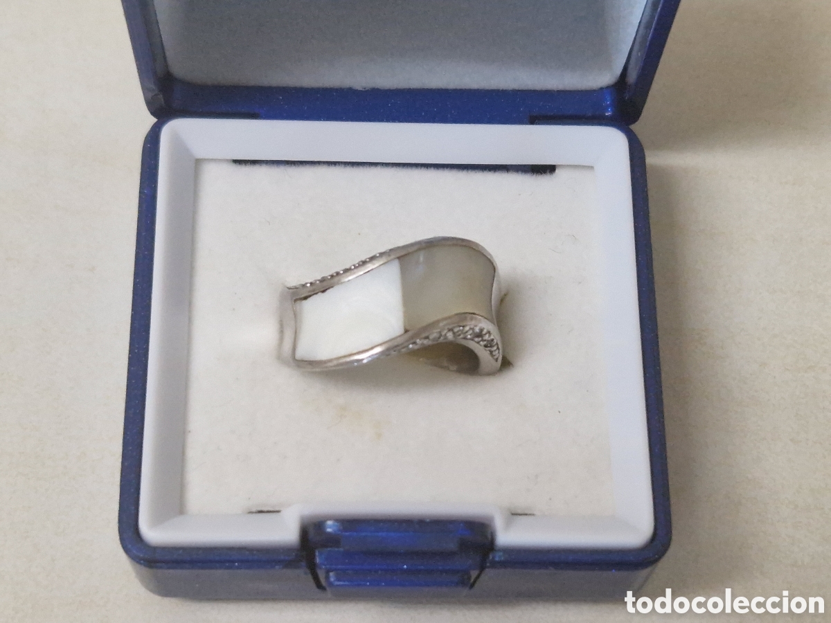 Joyeria: ANILLO DE PLATA DE LEY Y NACAR - Foto 4