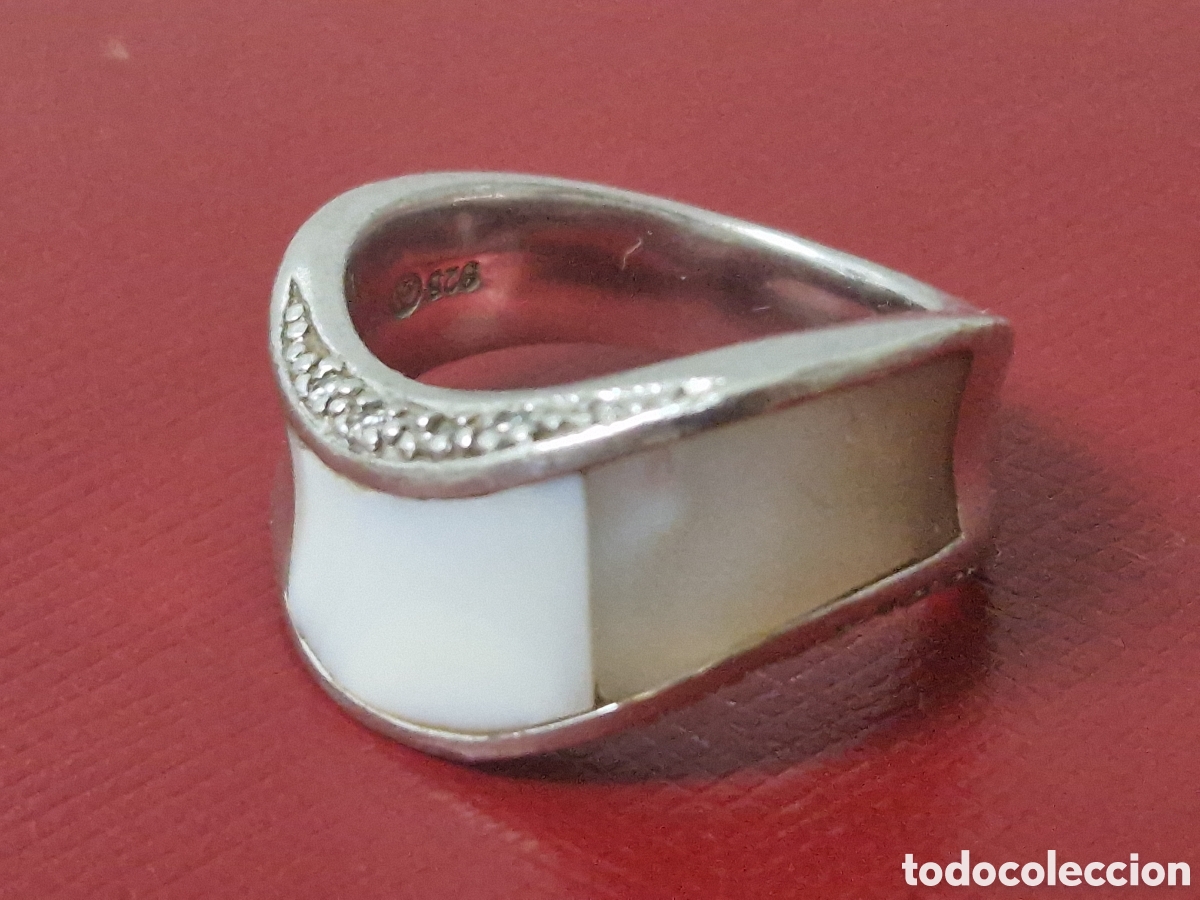 Joyeria: ANILLO DE PLATA DE LEY Y NACAR - Foto 1